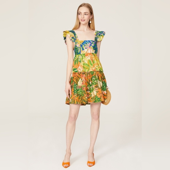 Farm Rio Capirinha Tropical Print Mini Dress XL - Picture 1 of 9